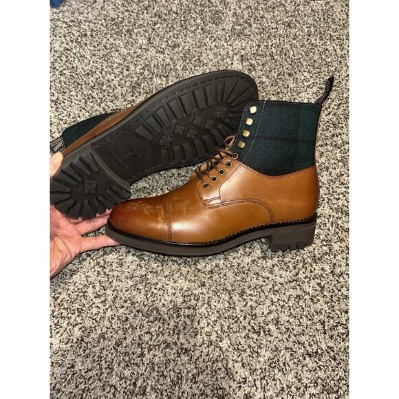 Polo Ralph Lauren Boots Men's 8.5 Bryson Boot Leather & Wool Cap-Toe - Picture 4 of 9